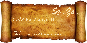 Szőke Zseraldin névjegykártya